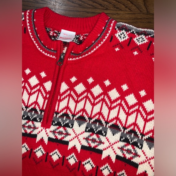 Hanna Andersson Holiday Fairisle Cotton Sweater size 140 or 10 - Picture 2 of 3